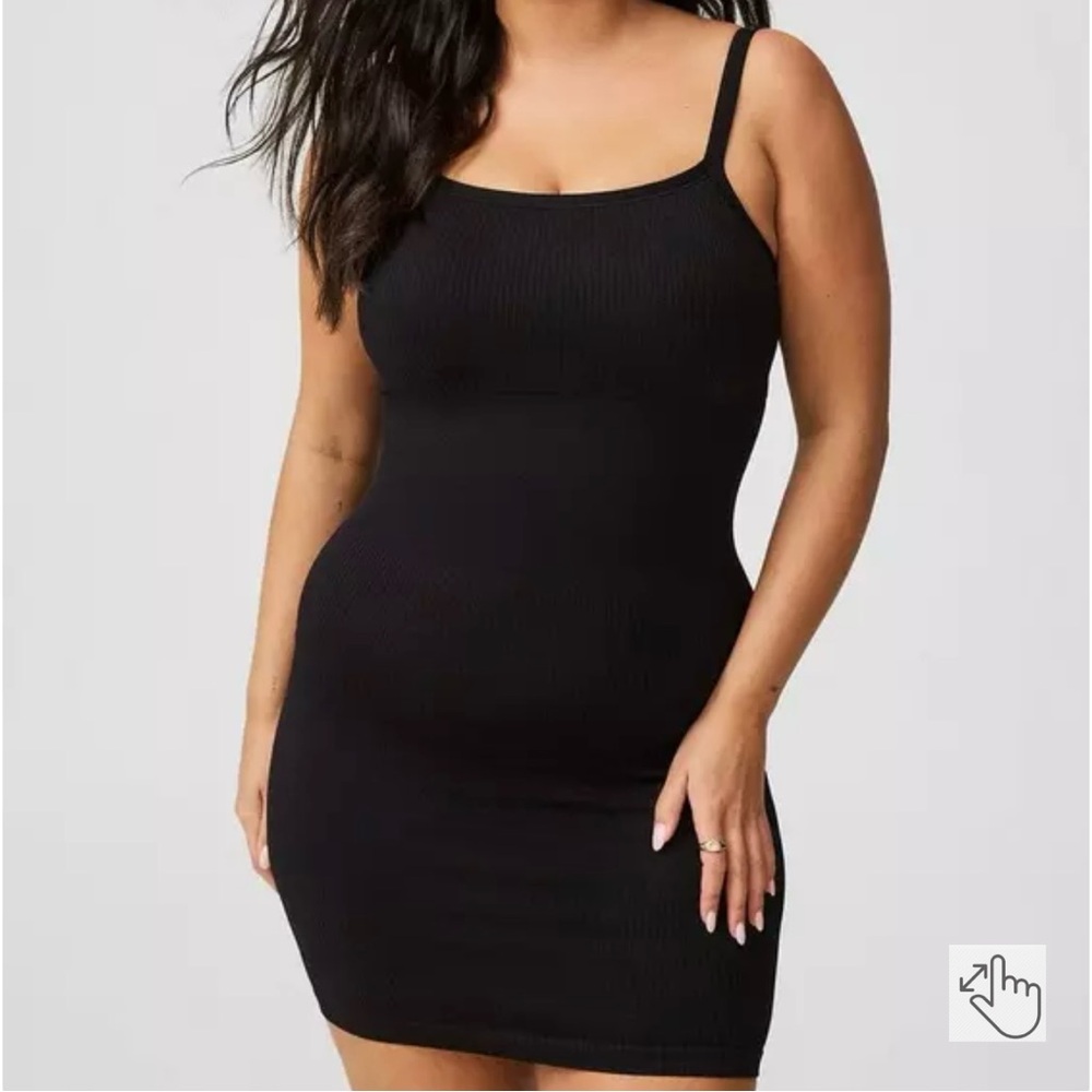 NWT SEAMLESS LIGHTLY LINED RIB KNIT SLIP LBD GOTH DATE NIGHT PARTY SOLD OUT